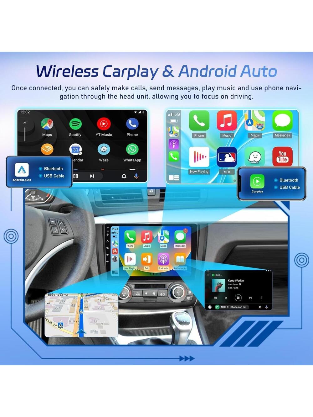 9" Touchscreen Car Stereo 08-12 BMW 1 Series E87 E81 E82 E88  Radio 8 Core 4+64g
